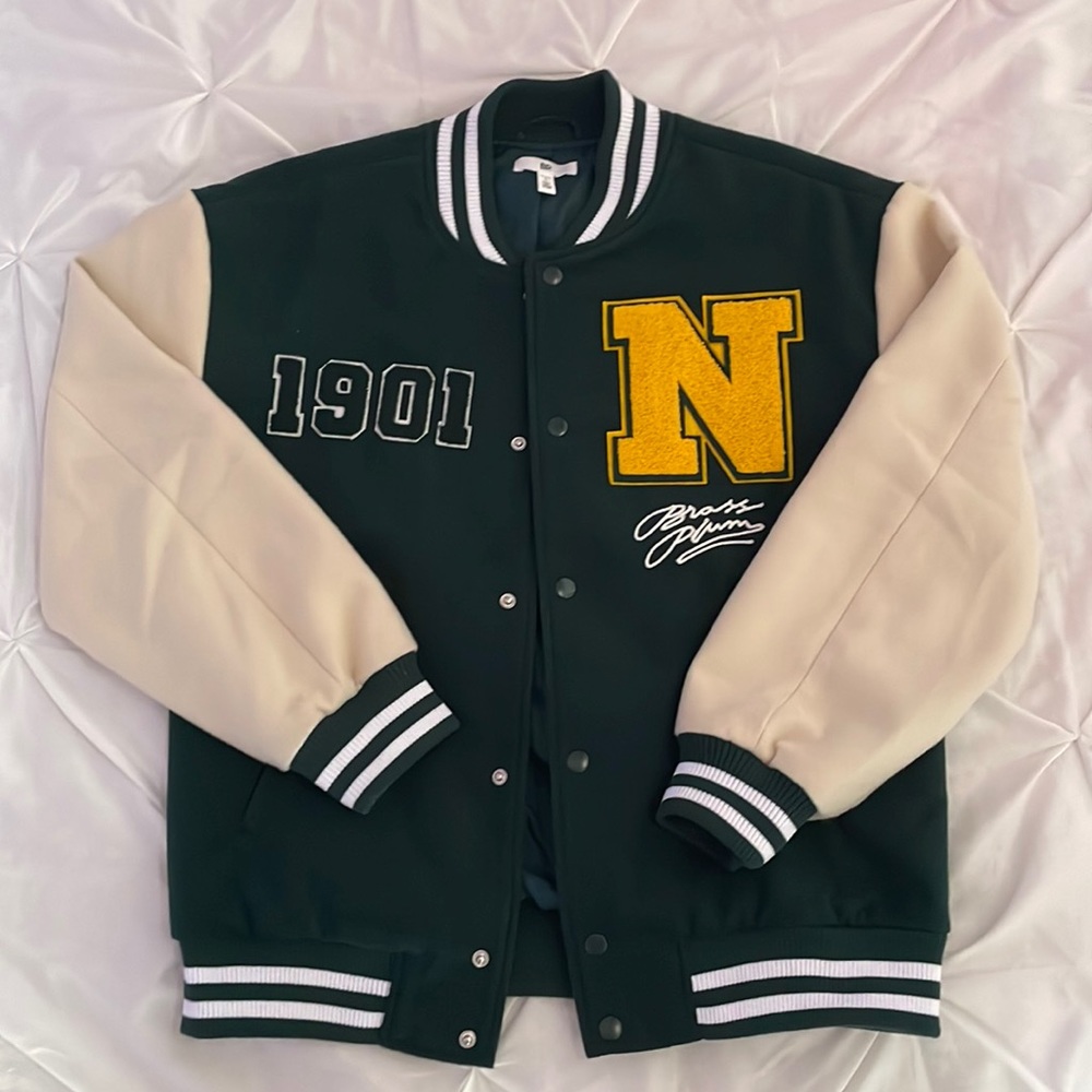 Dark Green BP. Aesthetic New Varsity Jacket